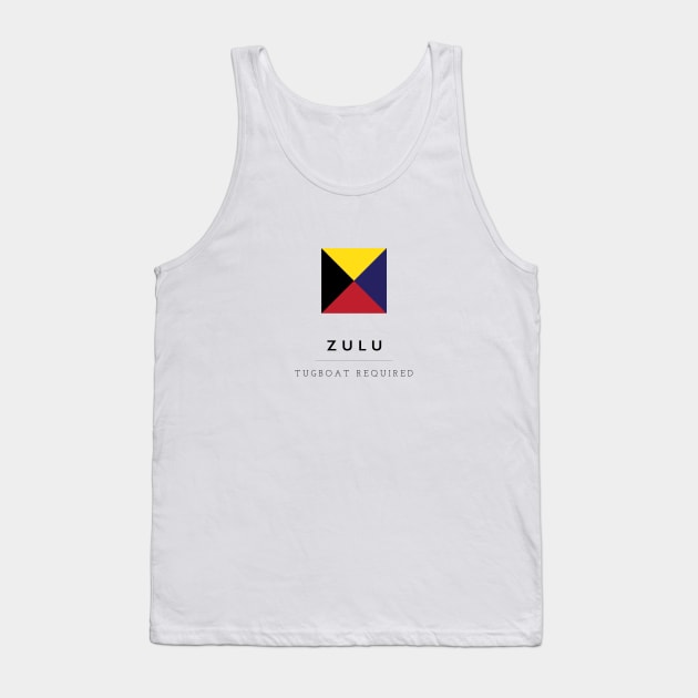 Zulu: ICS Flag Semaphore Tank Top by calebfaires